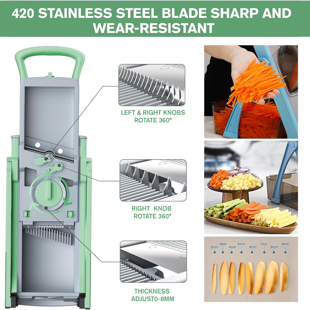 5-in-1 Safe Vegetable Cutter | Fast and Easy Food Prep Tool