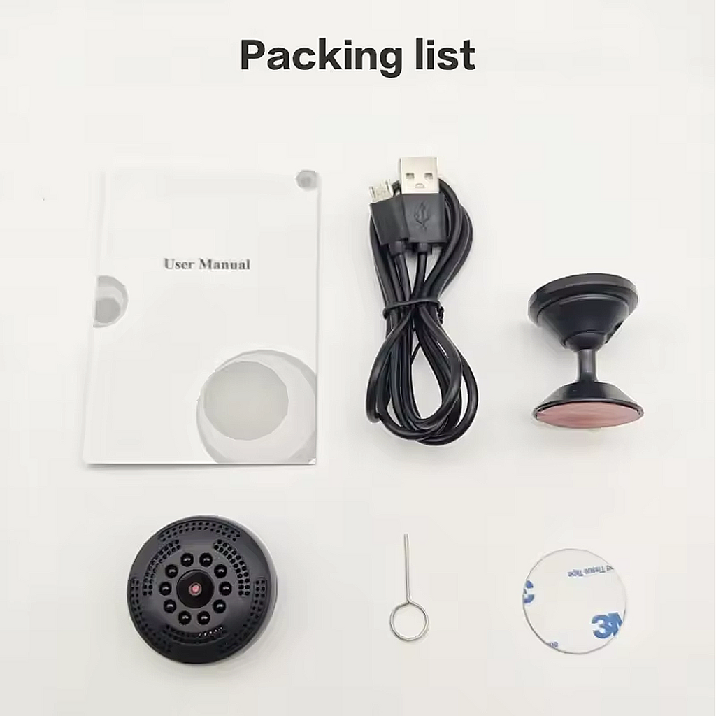 Mini Magnetic Wireless WiFi Spy Camera (Free 16GB SD card included)