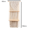 Bohemian 2-layer Wooden Shelf Tapestry Measures Woven Wood Shelf Wall Decoration For Home