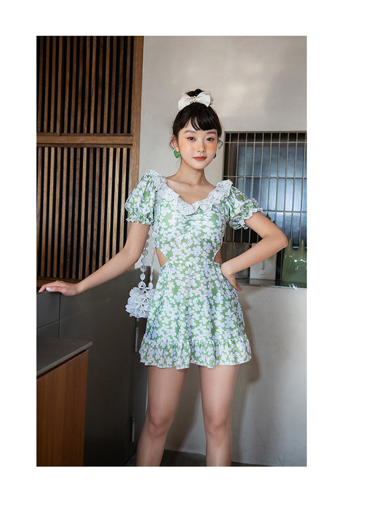 Retro Summer Floral Women's Swimsuit