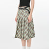High Waist Slimming Plaid Skirt Women's Pleated Skirt