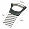 Food Slice Assistant - Stainless Steel Onion Holder Slicer Tomato Cutter NonSlip