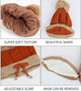 Winter Hat For Women 3pcs Knitted Beanie Hat Scarf Set Warm Hat