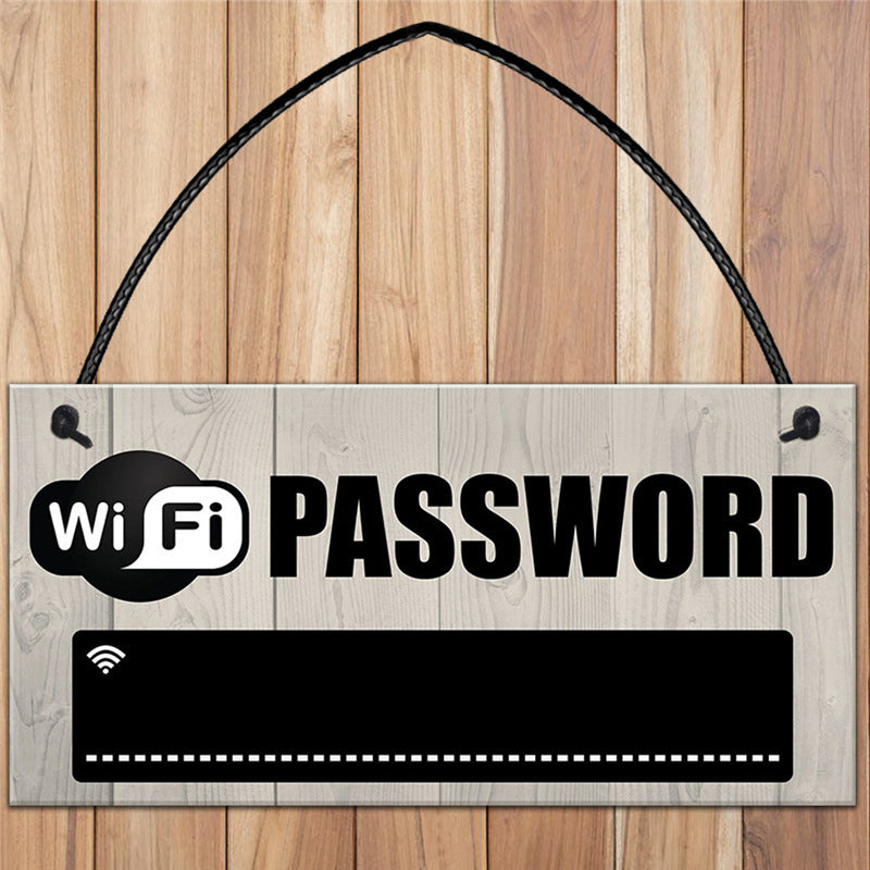 Creative WiFi Password Listing Welcome Door Plate Wooden Craftwork Home Decoration Pendant