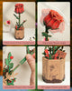 ROBOTIME 3D Puzzle Flowers Wooden Model Kits For Adults To Build, Artificial Flowers For Decoration, Home Decor Accessories Living Room, Gifts For Women On Valentine's Day, TW042