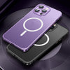 Magnetic Spring Buckle Metal Frame Phone Case Frosted