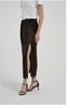 Satin Triacetate Light Draping Rope Floating Pleated Slit Skirt Summer Women's High Waist
