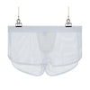 Nylon Men's Large Mesh Low Waist Sports Pants Japanese Sexy Transparent Cutout Boxers