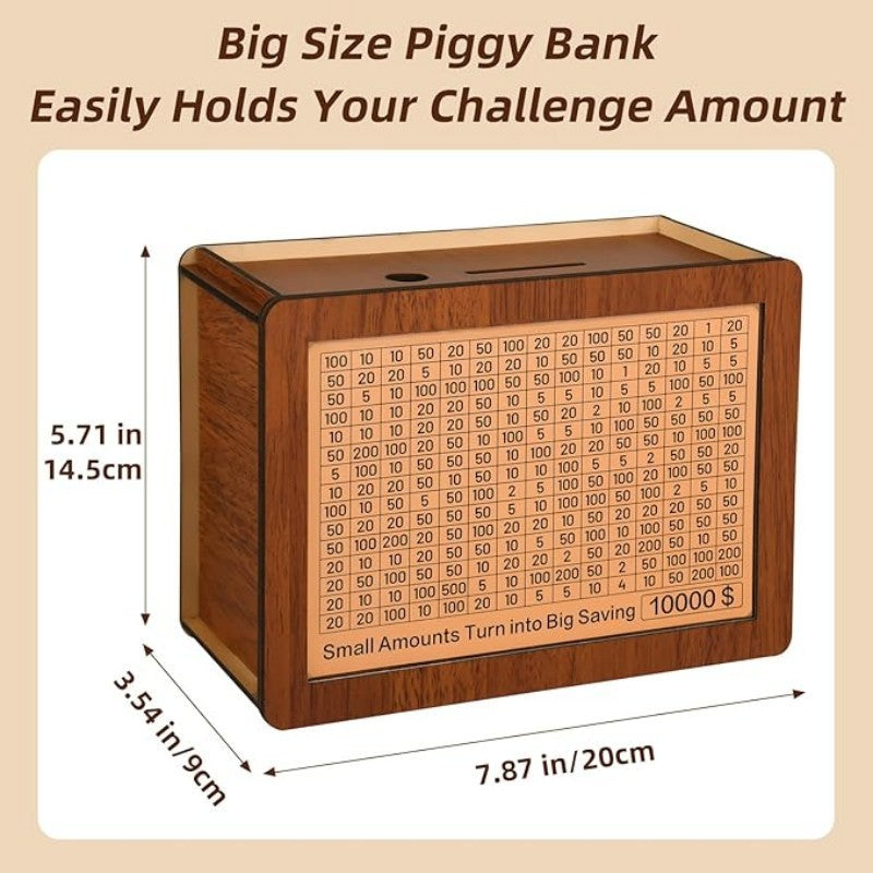 Home Decoration Wooden Piggy Bank Ornaments