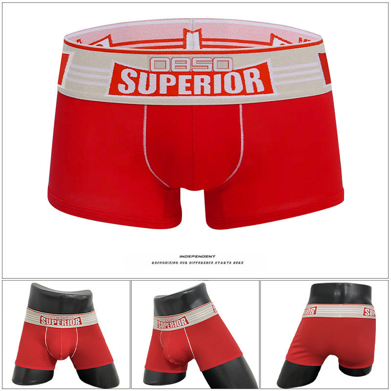 Fashionable Wide-brimmed Belt Cotton Sports Hip Raise Slim Fit Boxers