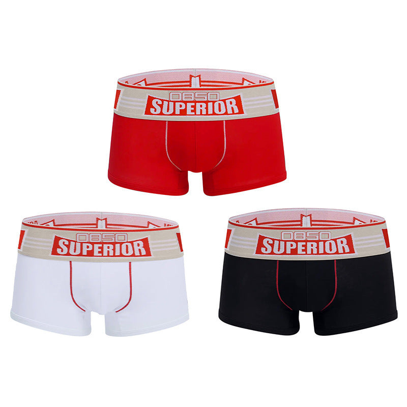 Fashionable Wide-brimmed Belt Cotton Sports Hip Raise Slim Fit Boxers