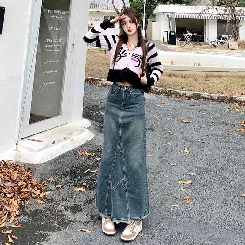 Niche Hot Girl Design Lotus Leaf Sheath Fishtail Skirt For Women