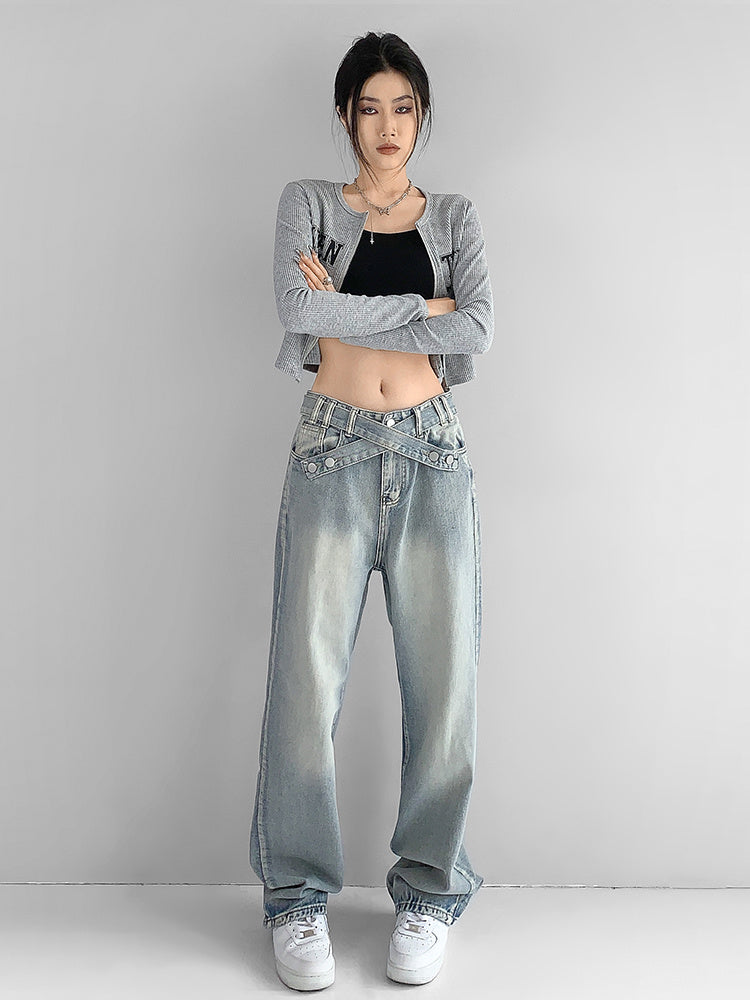 Women's Design Sense Retro Hot Girl Jeans