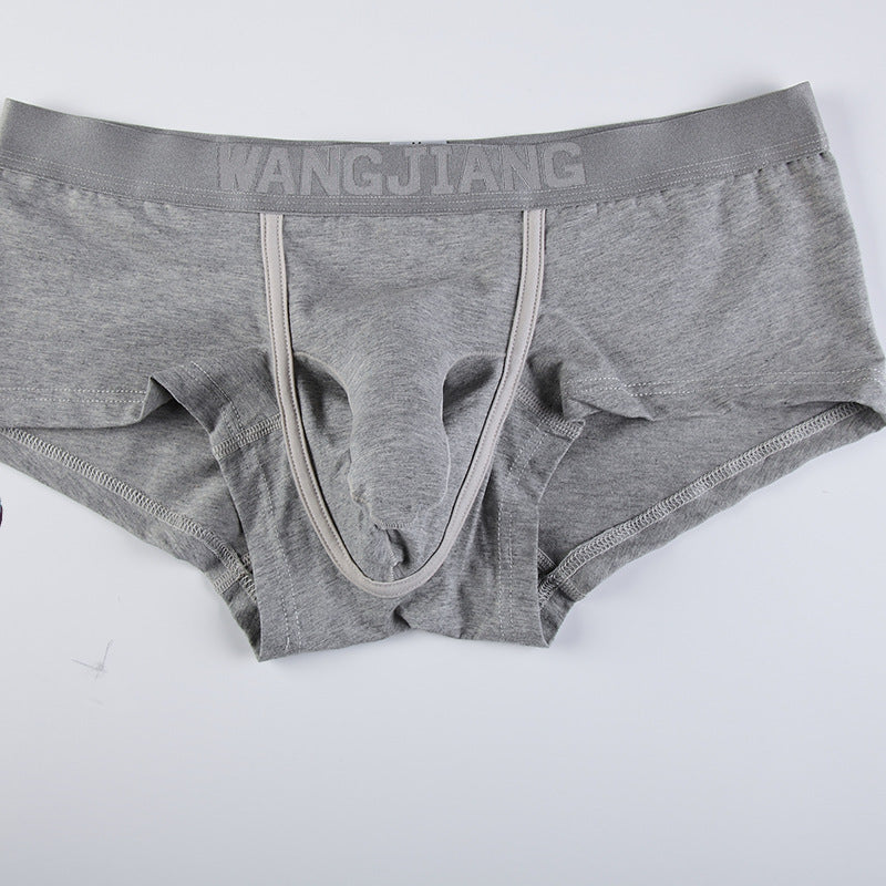 Men's Low Waist Solid Color Cotton Breathable Comfortable Boxers Underwear Boxer