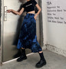 Women's Ruffled Tie Dye Wrap Hip Skirt