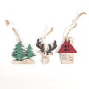 Home Christmas Wooden Decoration Hanging Set