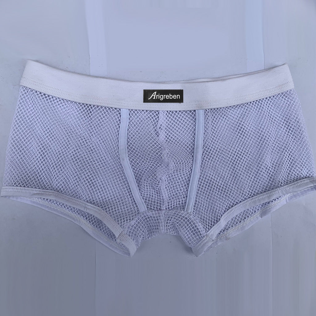 Men's Underwear Mesh Breathable Boxers Transparent