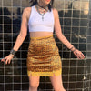 Similar Side Printed Wrapped Hip Skirt