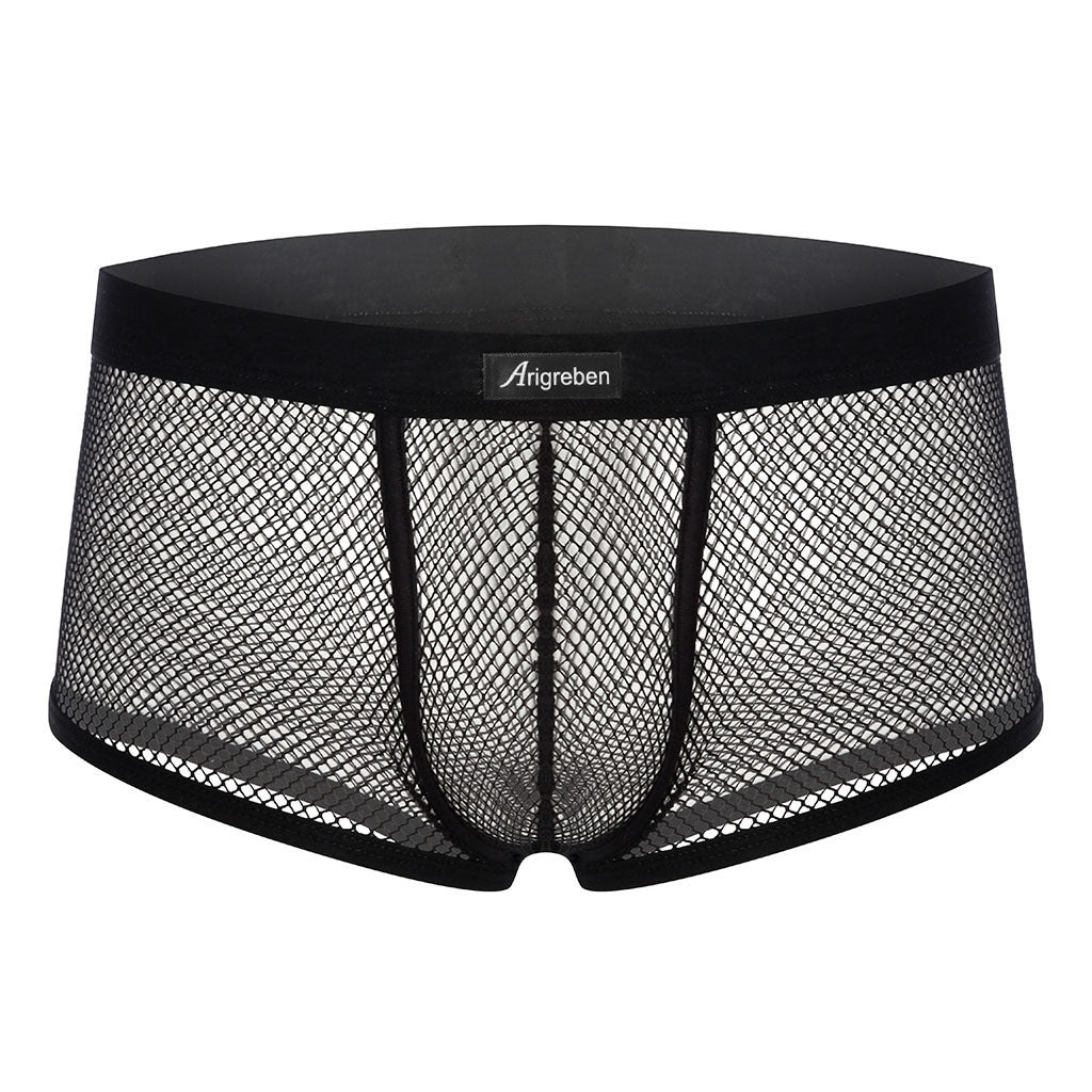 Men's Underwear Mesh Breathable Boxers Transparent
