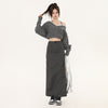 Pleated Split Skirt Women's Autumn All-matching