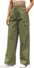 Women's Cotton Pocket Smocking Workwear Casual Pants