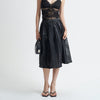 Black Splash-ink Design A- Line Skirt Women's High Waist